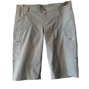 Kuhl women's Cargo Hiking Shorts steel blue Ripstop Technical Outdoor 14